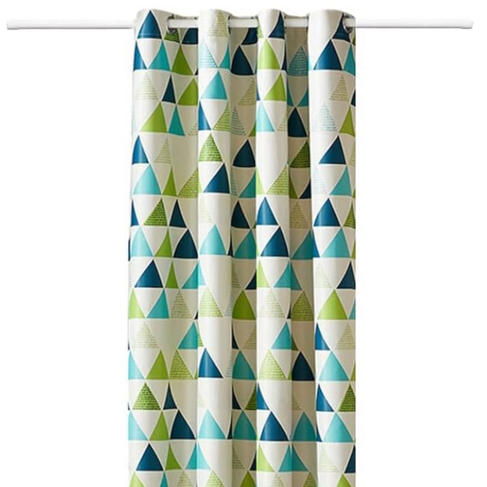 Set of 4 Curtains - Geometric Triangle Pattern Length 84”